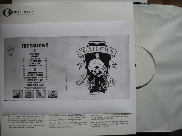 GALLOWS - Life Of Sin LP test pressing ltd.