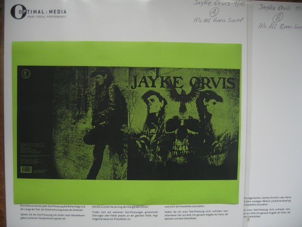 JAYKE ORVIS - It's All Been Said 2 x LP test pressing ltd.