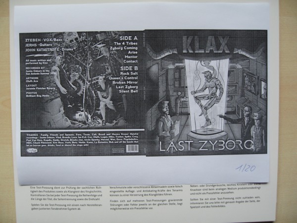 KLAX - Last Zyborg LP test pressing ltd.