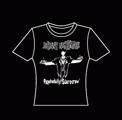 JOHNNY NIGHTMARE-Psychobilly Scarecrow Girlie Shirt S