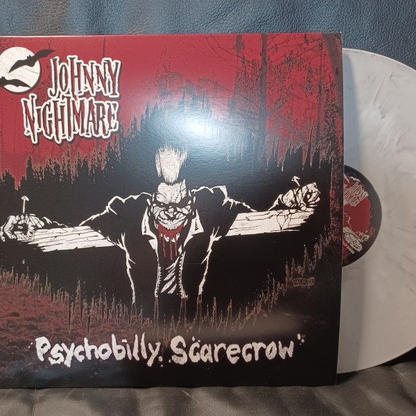 JOHNNY NIGHTMARE - Psychobilly Scarecrow LP white/black marbled
