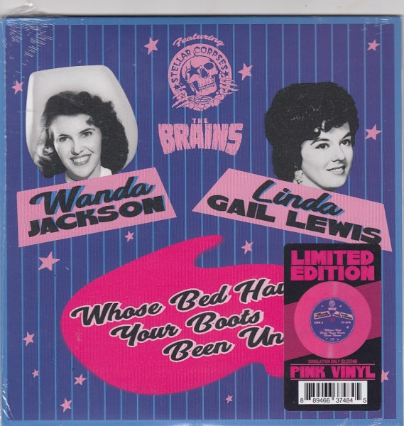 Wanda Jackson, Linda Gail Lewis & The Brains 7" pink ltd.