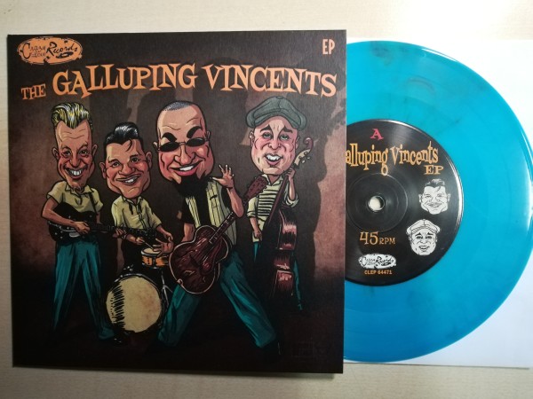 GALLUPING VINCENTS - Go Go Cat Woman 7"EP ltd. turquoise/blue