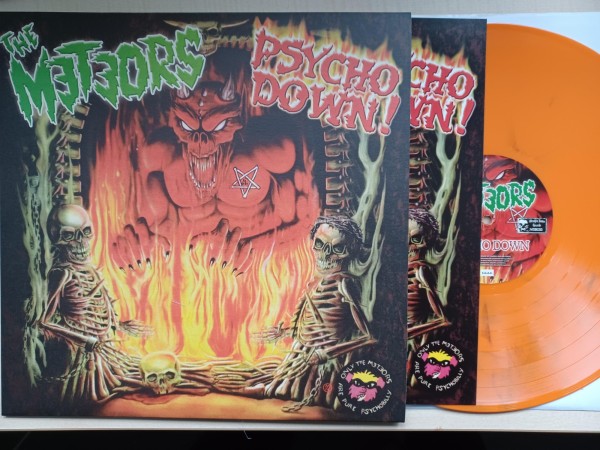 METEORS - Psycho Down LP orange ltd.