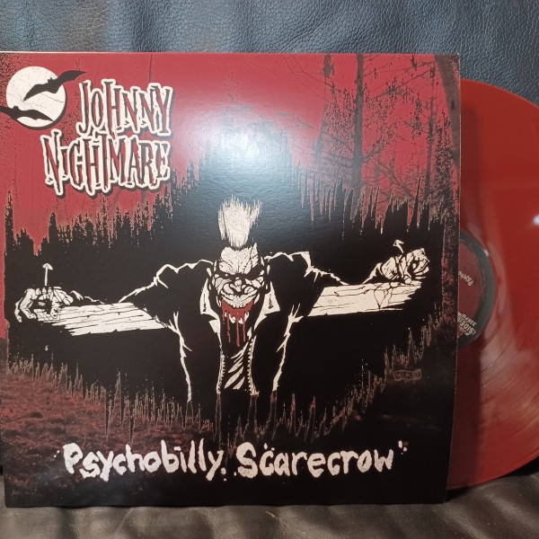 JOHNNY NIGHTMARE - Psychobilly Scarecrow LP red/black marbled