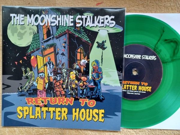 MOONSHINE STALKERS - Return To Splatter House 7"EP green ltd.