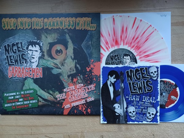 NIGEL LEWIS AND THE GARBAGEMEN - Live At The Parasite Garden LP SPLATTER + 7 BLUE